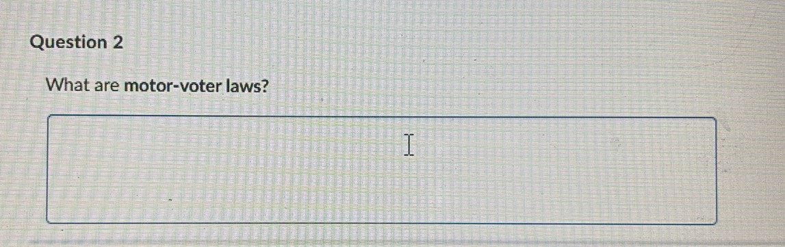 What are motor-voter laws?
