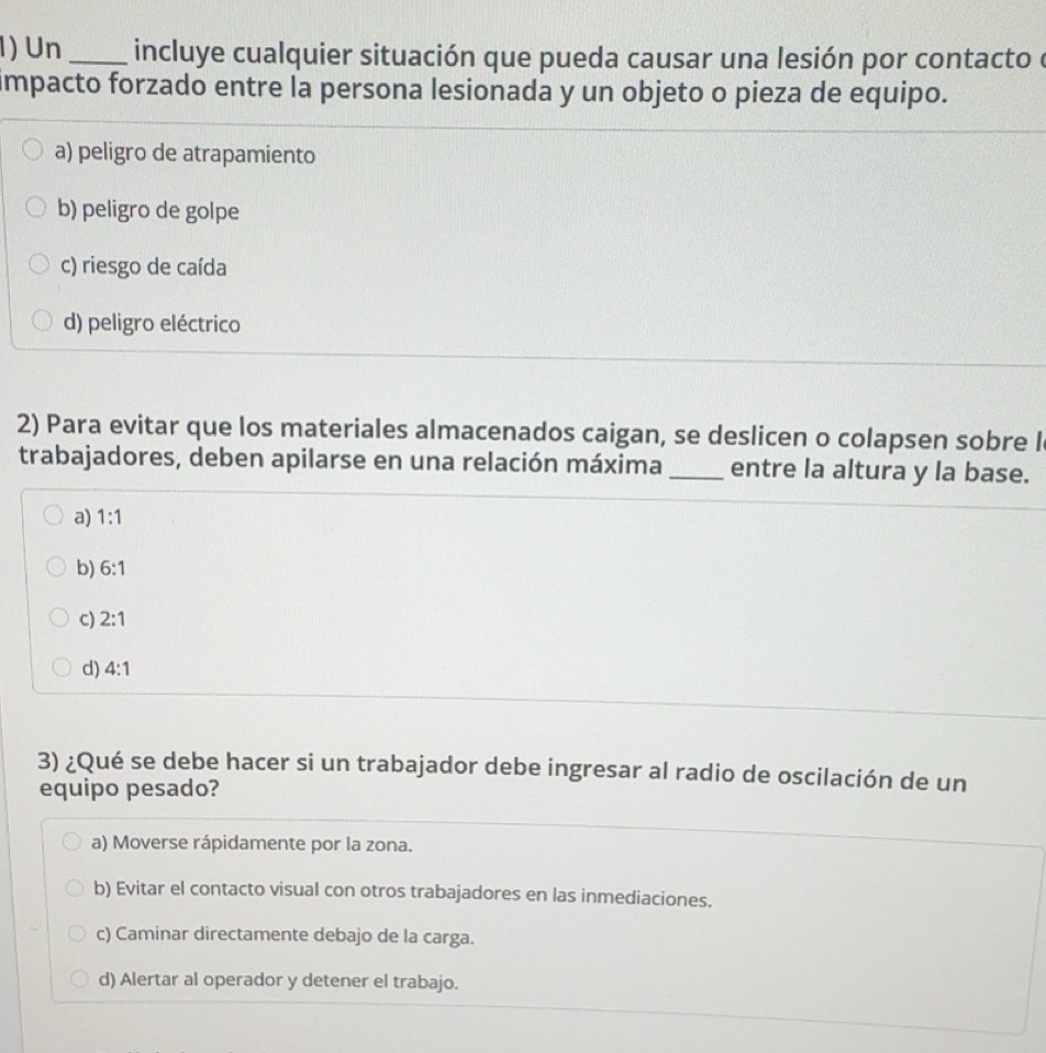 Solved: Un_ incluye cualquier situación que pueda causar una lesión por ...