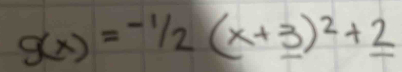 g(x)=-1/2(x+3)^2+2