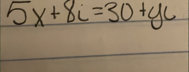 5x+8i=30+9c