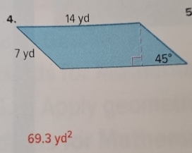 69.3yd^2