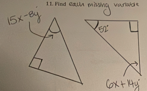 each missing varable
6x+14y