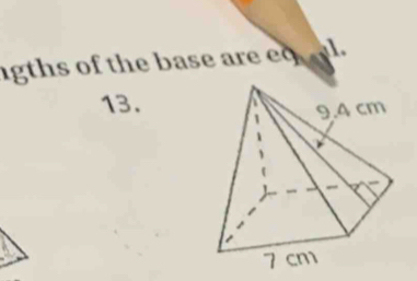 1gths of the base are eq 
13.