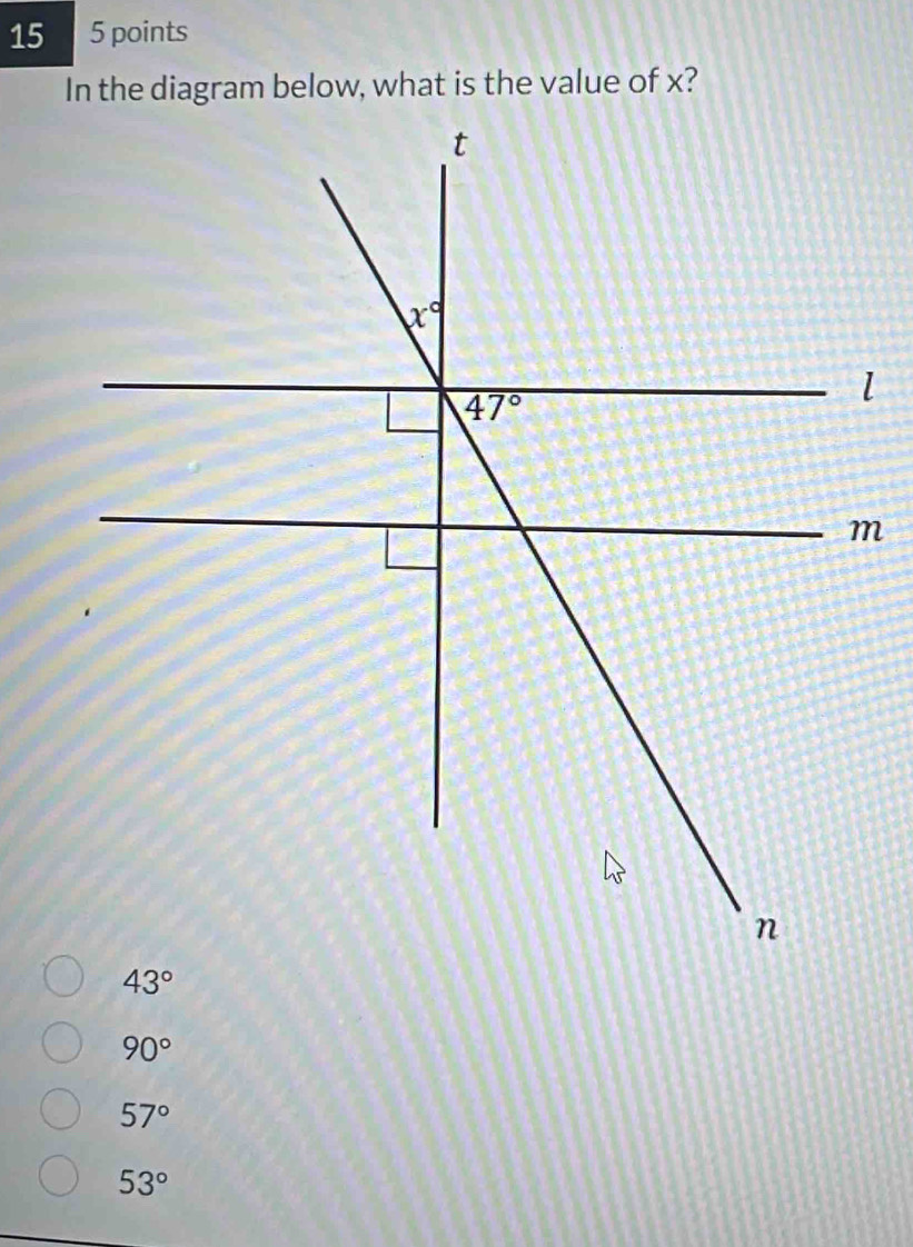 15 5 points
90°
57°
53°