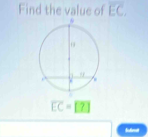 Find the value of overline EC,
overline EC=[?]
Sudit