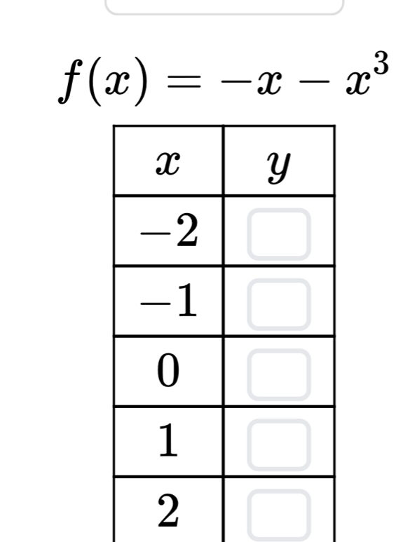 f(x)=-x-x^3