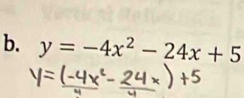 y=-4x^2-24x+5