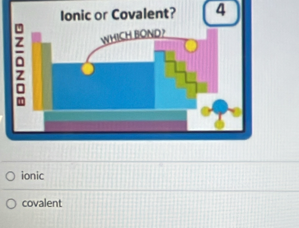 4
ionic
covalent