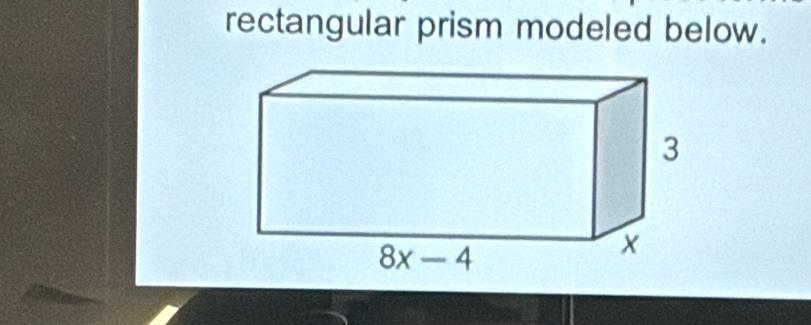 rectangular prism modeled below.