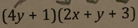 (4y+1)(2x+y+3)