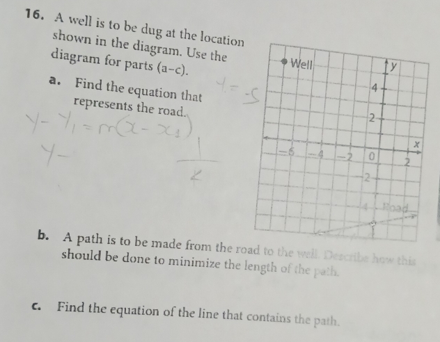 Solved: A well is to be dug at the location shown in the diagram. Use ...