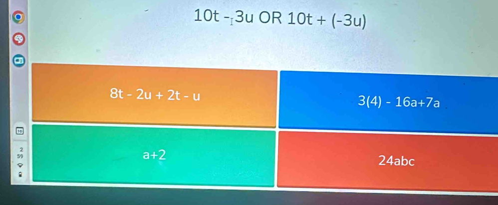 10t-3u OR 10t+(-3u)
a