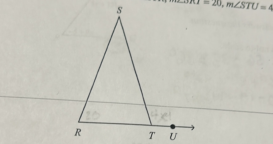 m∠ STU=4