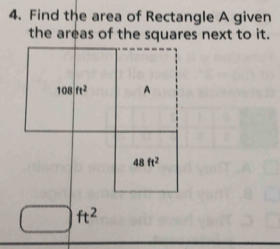 Find the area of Rectangle A given