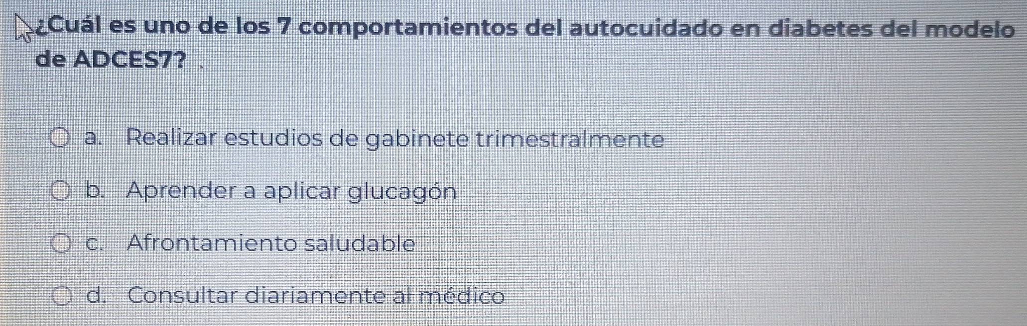 Resuelto:A¿Cuál es uno de los 7 comportamientos del autocuidado en ...