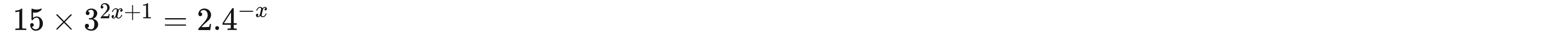 15* 3^(2x+1)=2.4^(-x)