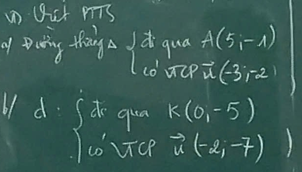 un Uict PTS 
f Doing theiga beginarrayl d_1q_1(5_1-1 d_10
b1 d. 1 -frac 116^b3/4 q k(0,-5)
vid . vector u(-2,-7))