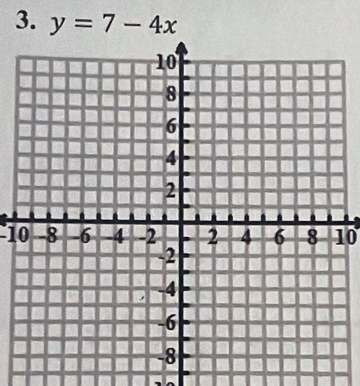 y=7-4x
1010