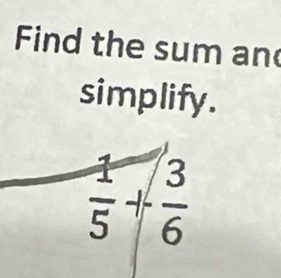 Find the sum an
simplify.