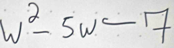 w^2-5w-77