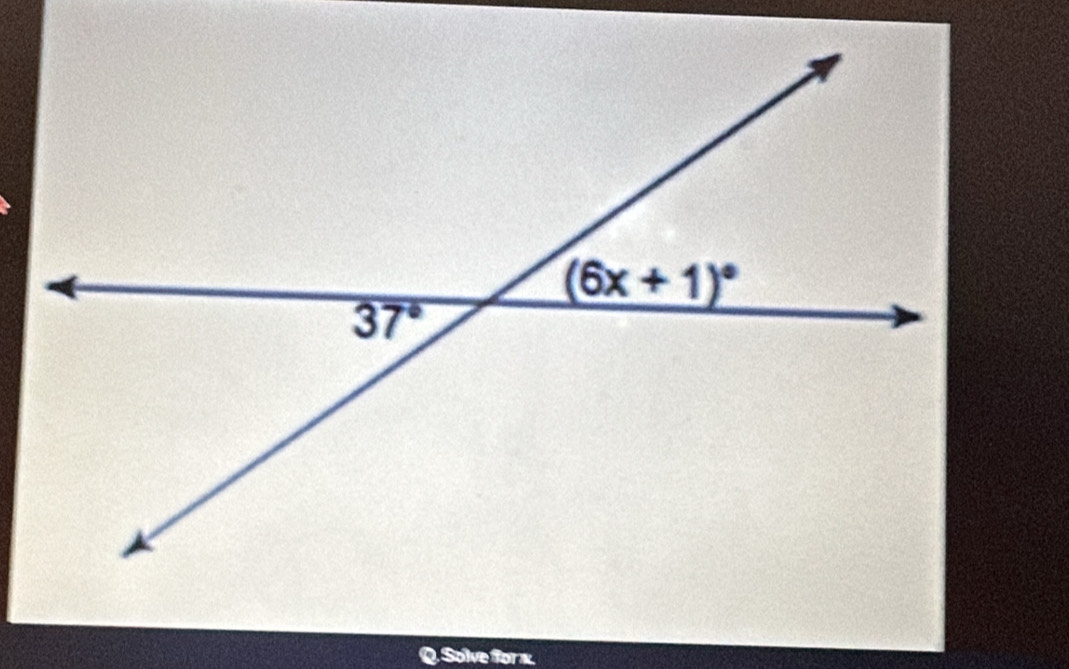 Solve for x.