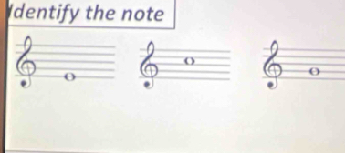 Identify the note 
( ) 
O