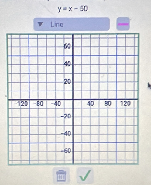 y=x-50
Line 
11