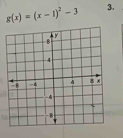 g(x)=(x-1)^2-3 3.