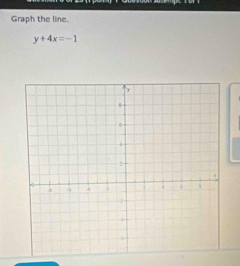 Graph the line.
y+4x=-1