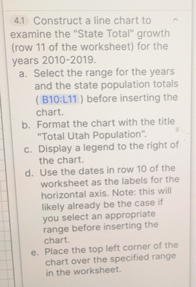 Solved: 4.1 Construct a line chart to examine the 