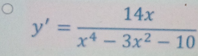 y'= 14x/x^4-3x^2-10 