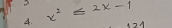 x^2≤ 2x-1.