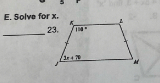 Solve for x.
_23.