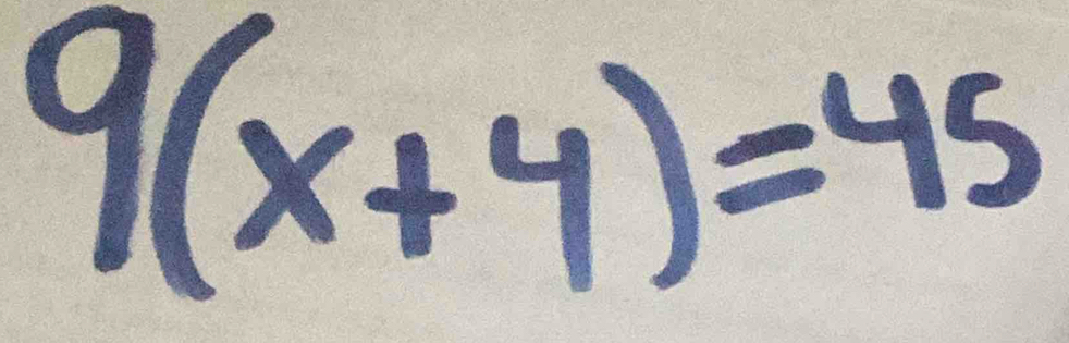 9(x+4)=45