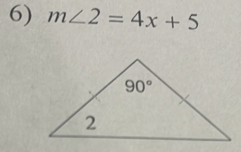 m∠ 2=4x+5