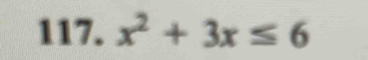 x^2+3x≤ 6