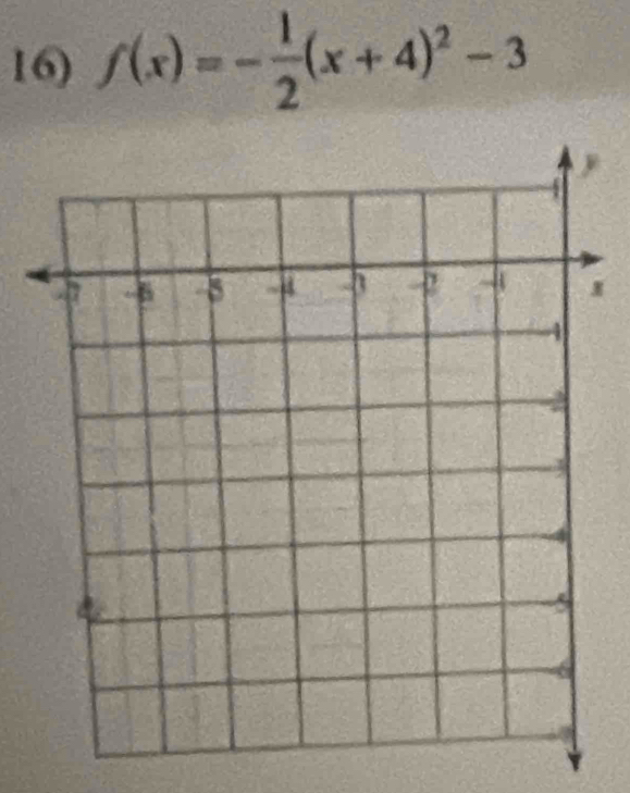 f(x)=- 1/2 (x+4)^2-3
x