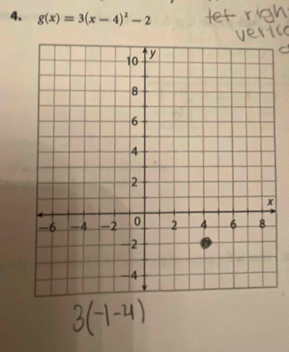 g(x)=3(x-4)^2-2