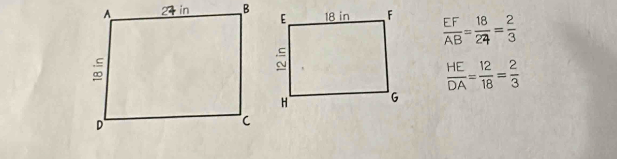  HE/DA = 12/18 = 2/3 