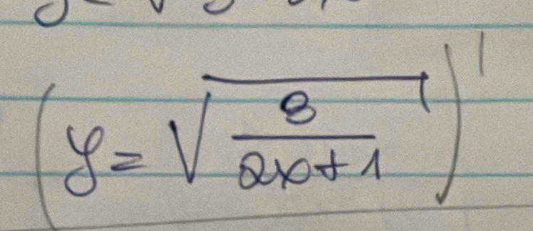 (y=sqrt(frac 8)2x+1)^1