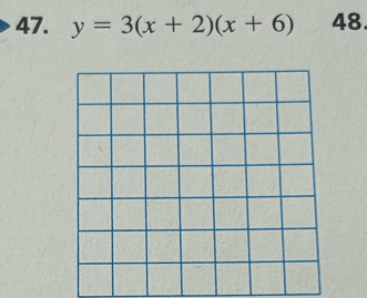 y=3(x+2)(x+6) 48.