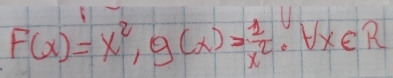 F(x)=x^2, g(x)= 1/x^2 · tx∈ R