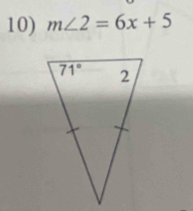 m∠ 2=6x+5