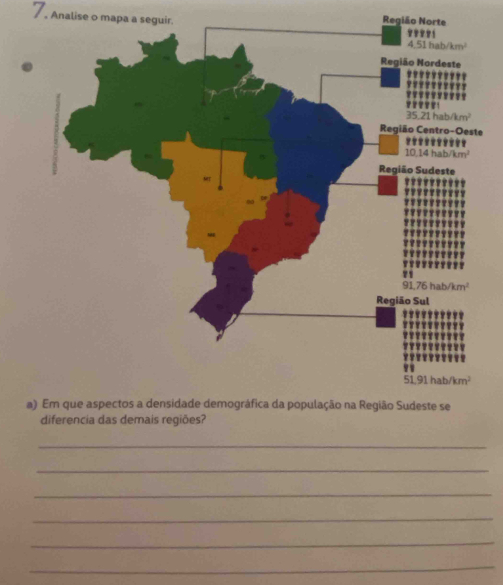 Analise o mapa a seguir. Região Norte
e
diferencia das demais regiões?
_
_
_
_
_
_