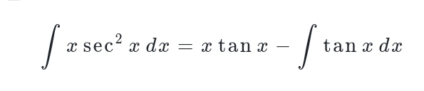 ∈t xsec^2xdx=xtan x-∈t tan xdx