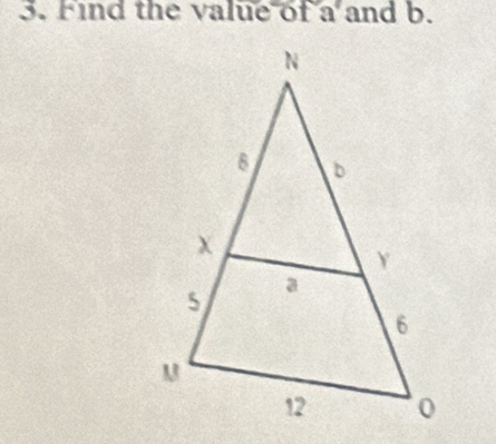 Find the value of a and b.