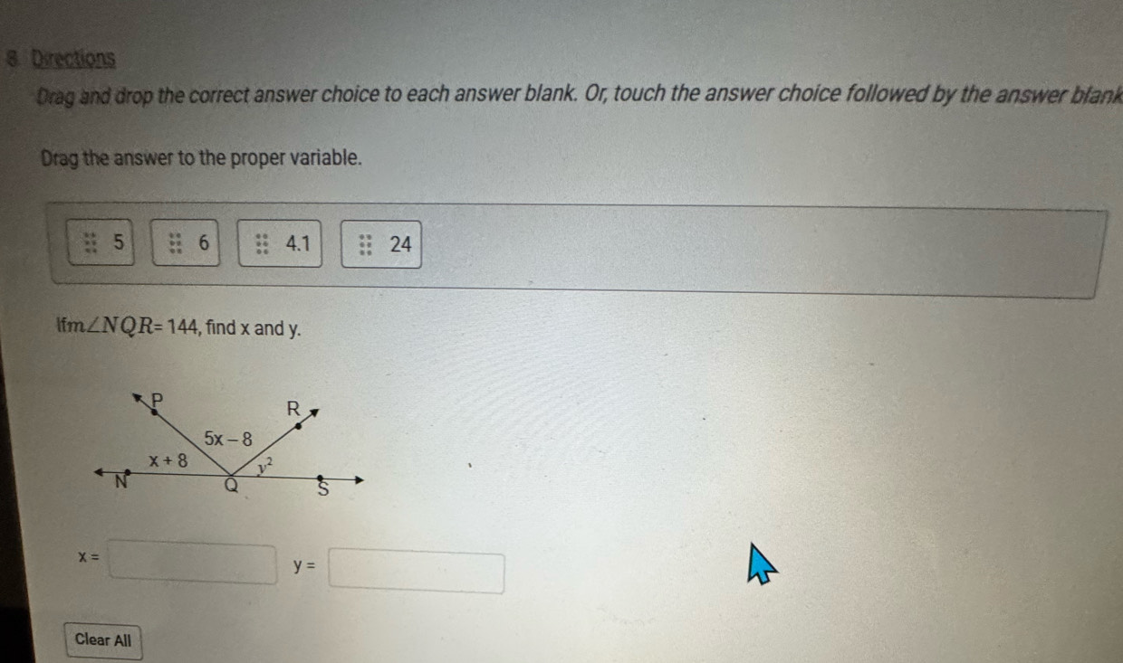 Solved: Directions Drag and drop the correct answer choice to each ...