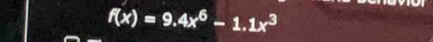 f(x)=9.4x^6-1.1x^3