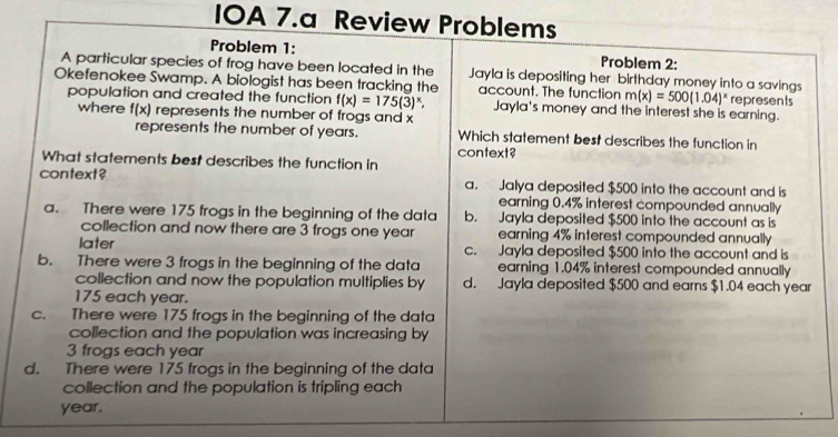 IOA 7.a Review