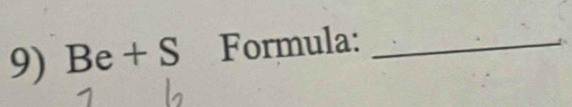 Be+S Formula:_